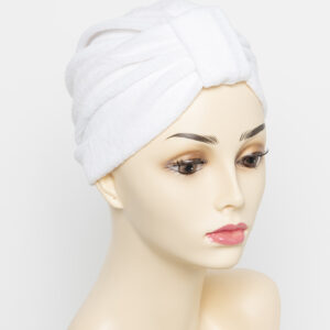 white turban on wig head mannequin