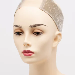 Velvet Grip with Lace Insert, Beige